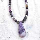 COLLIER AMETHHYSTE ET LEPIDOLITE