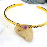 BRACELET AMETHYSTE PLAQUÉ OR 24K